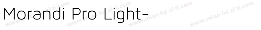 Morandi Pro Light字体转换